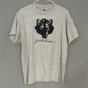 Vintage 90s Kenwood Jack London Wolf Graphic Tee USA Hanes